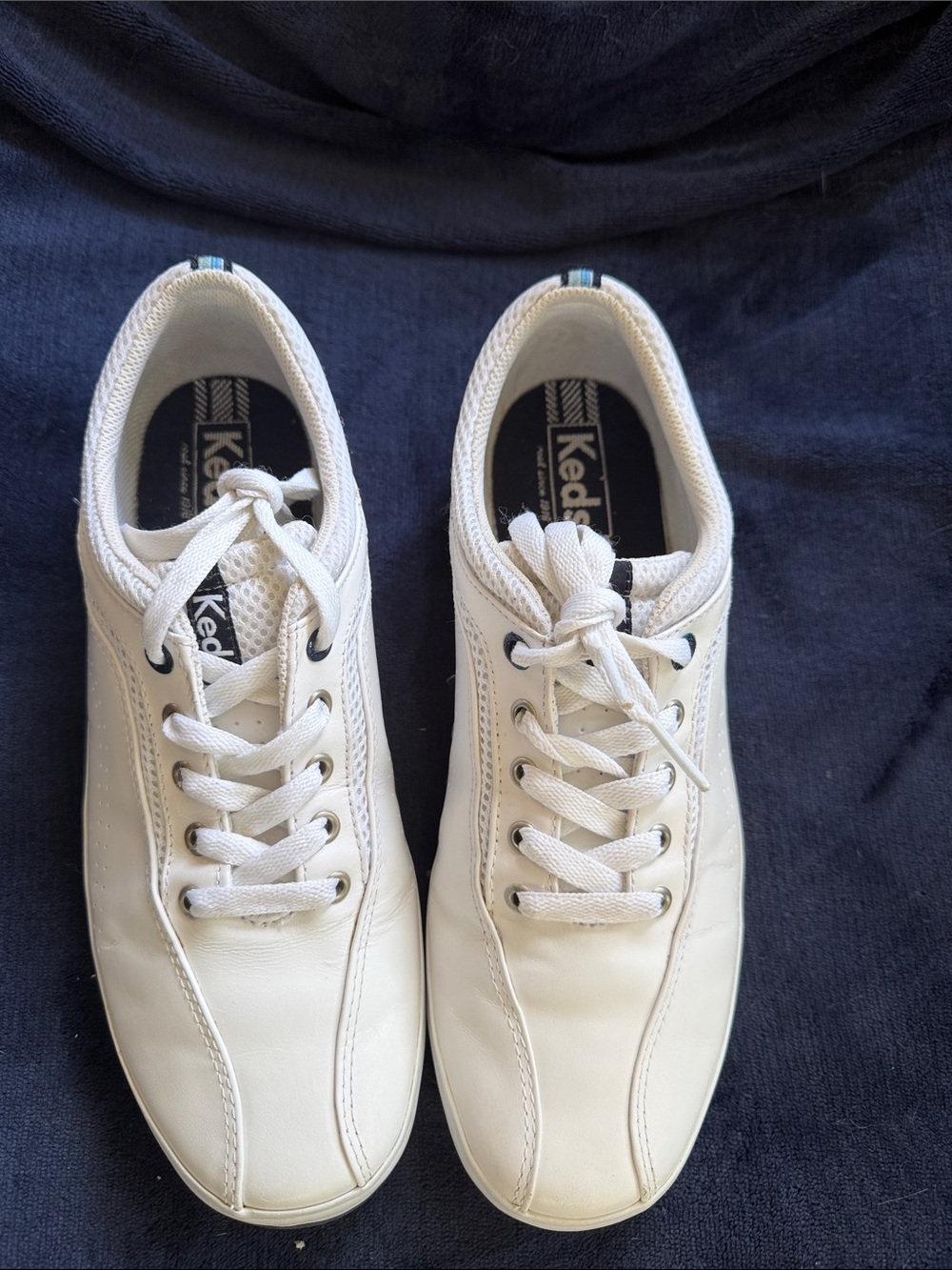 Keds Women’s White Leather Low-Top Sneakers